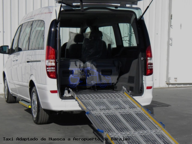 Taxi accesible de Aeropuerto de Barajas a Huesca